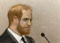 Prince Harry’s bottom lip wobbled in court