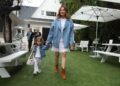 Ashley Tisdale, with daughter Jupiter French, hosts a garden party on March 2, 2024 in Los Angeles, California.