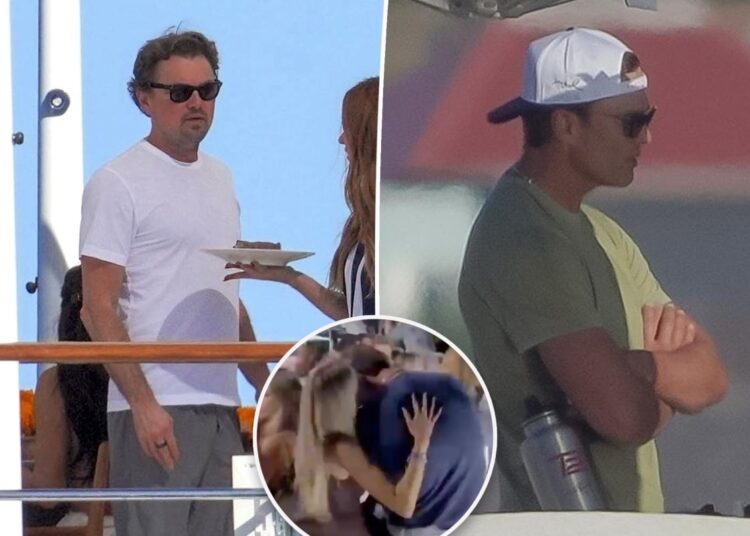 Tom Brady hangs with Leonardo DiCaprio, Vittoria Ceretti on yacht after sparking romance rumors with Alix Earle