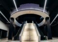 A photo showing the staircase and entrance to Trilith Live