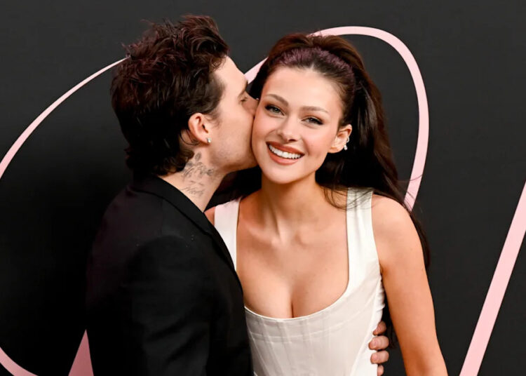 Brooklyn Beckham and Nicola Peltz at the premiere of "Lola" held at the Regency Bruin Theatre on February 3, 2024 in Los Angeles, California.
