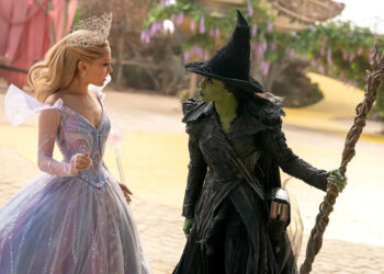 Giles Keyte/Universal Pictures Ariana Grande as Glinda and Cynthia Erivo as Elphaba in Wicked For Good.