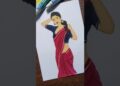 beautiful women drawing #shortvideo ytshorts #trending #art #drawing #painting