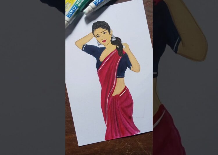 beautiful women drawing #shortvideo ytshorts #trending #art #drawing #painting
