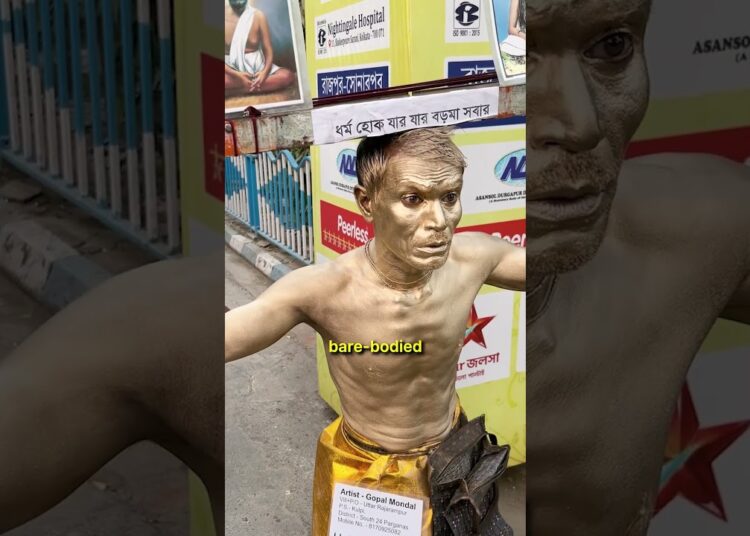 Street Statue Artist Stands for hours to survive | Real-Life Struggles & Courage #storiesbyaradhana
