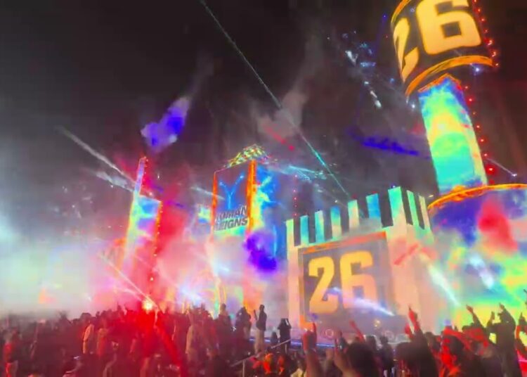 ROMAN REIGNS ENTRANCE POP ROYAL RUMBLE 2026