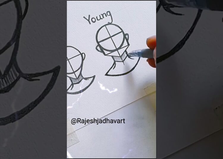 How to Draw kids Young and Old head Drawing #howtodraw #art #artist #ytshorts