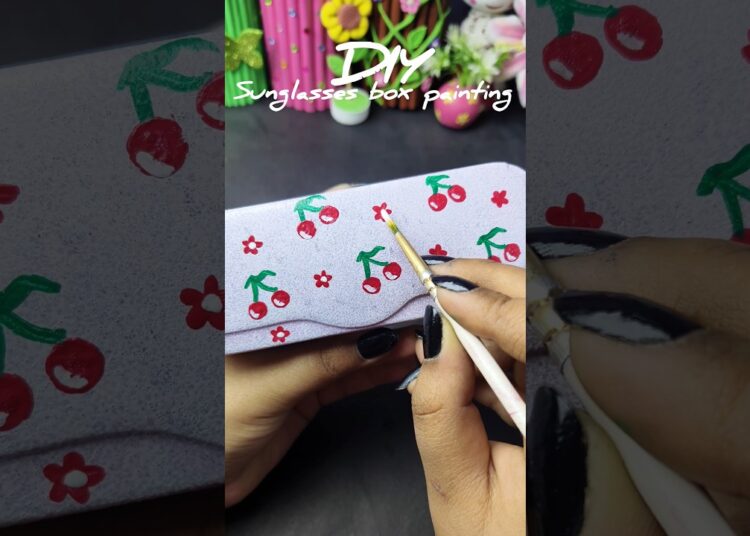 DIY sunglasses box decor #diy #craft #craftideas #artandcraft #shorts #trending #art #painting