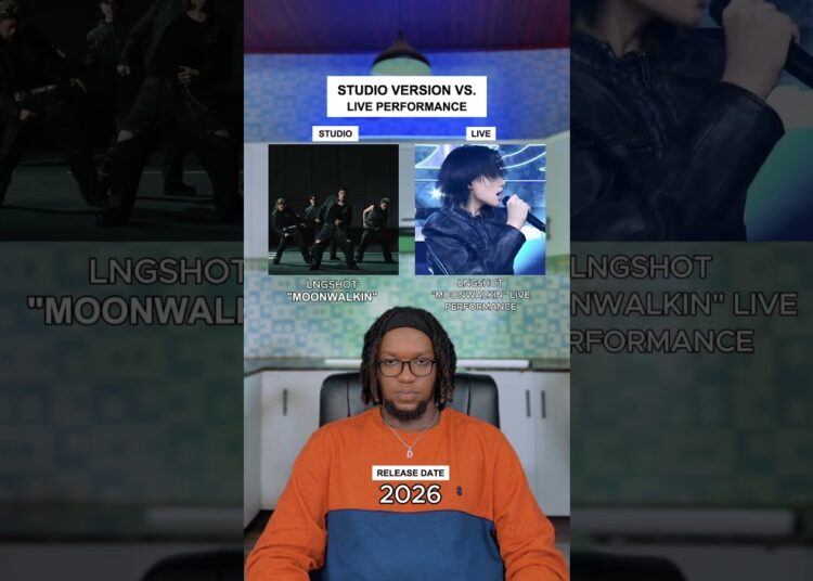Studio Version Vs. Live Performance: LNGSHOT “Moonwalkin” #shorts #music #kpop