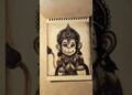 Lord of Shri Hanuman ji 🙏 #drawing #hanumanji #cute #shorts #charcoalsketch #artist