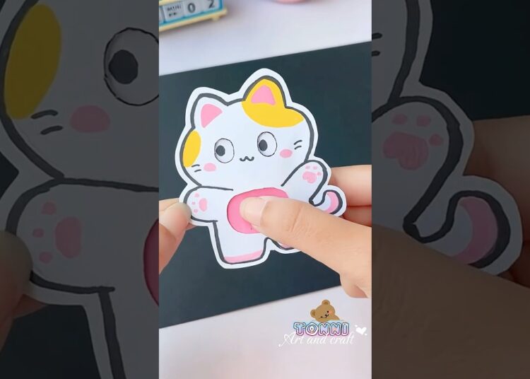 👀 try It #diy #shorts #art #tonniartandcraft #love #cute #cat