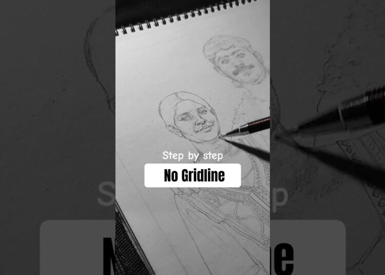 Without Gridline | paid💰 #drawing #sketch #art #artist #shorts #stepbystepdrawing #indianartist