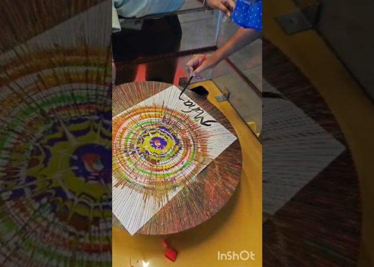 Maha’s Spin Art..#ytshorts #spinning #spinart