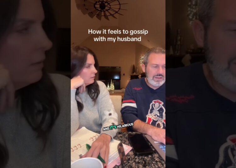 Woman shares how it feels to gossip with her husband and it’s hilarious… 😂 ❤️