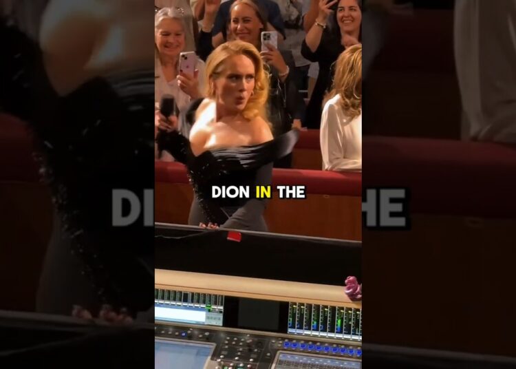 Adele was shocked to see Celine Dion in the crowd! 😱🤩 #Surprise #Celebrity #Concert #Music #Icons