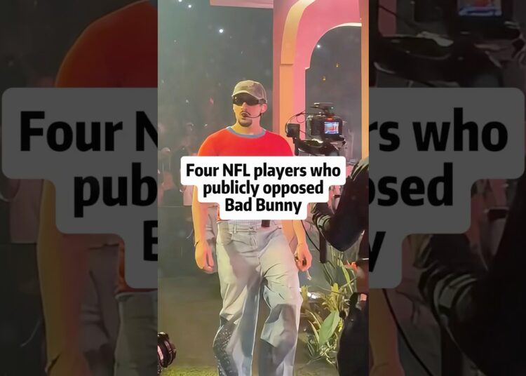 Four NFL players who publicly opposed Bad Bunny. #shorts#nfl#superbowl#celebrity#football