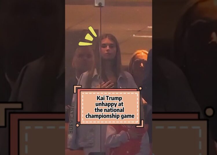 Kai Trump unhappy at the national Championship game #shorts#youtubeshorts #celebrity#kaitrump