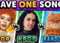 POP VS KPOP VS RANDOM 🎵 SAVE ONE SONG 🤩 | Music Quiz