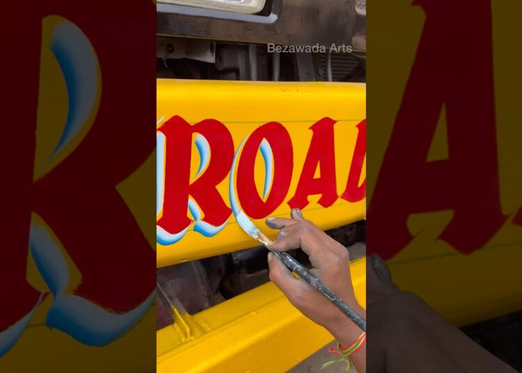 AMAZING Street Artist Turns Truck into MASTERPIECE with Paint Art Calligraphy #viral #art #shorts