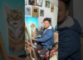 Order or buy paintings on WhatsApp ✅ +919516669295 #lavinagar #portraitart #cat #artist #painting