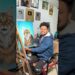 Order or buy paintings on WhatsApp ✅ +919516669295 #lavinagar #portraitart #cat #artist #painting
