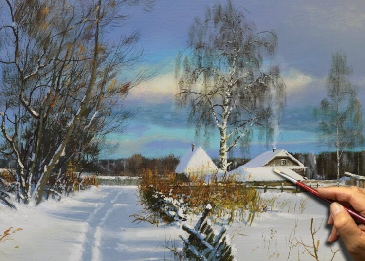 “Silent Winter” Acrylic painting. Artist – Viktor Yushkevich. #233
