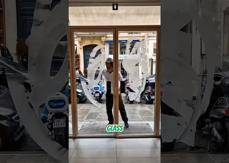 Artist Who Turns Glass Windows into Chalk Art😲👌#shortsfeed #shorts #artist #art #facts #paris