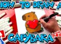 How To Draw A Capybara Holding A Heart