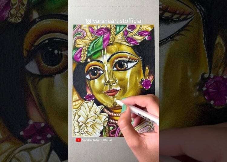 Laddu Gopal Realistic Drawing 💛✨#krishna #laddugopal #harekrishna #shorts #art #artist #drawing #yt