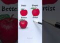 How to draw an apple🤔😱 #shorts #craft #art #drawing #crafts #satisfying