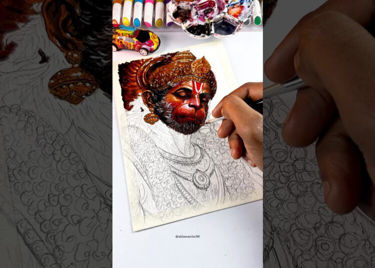 Why people hate good artists 😔🥲 #hanuman  #hanumanji #drawing #painting #god