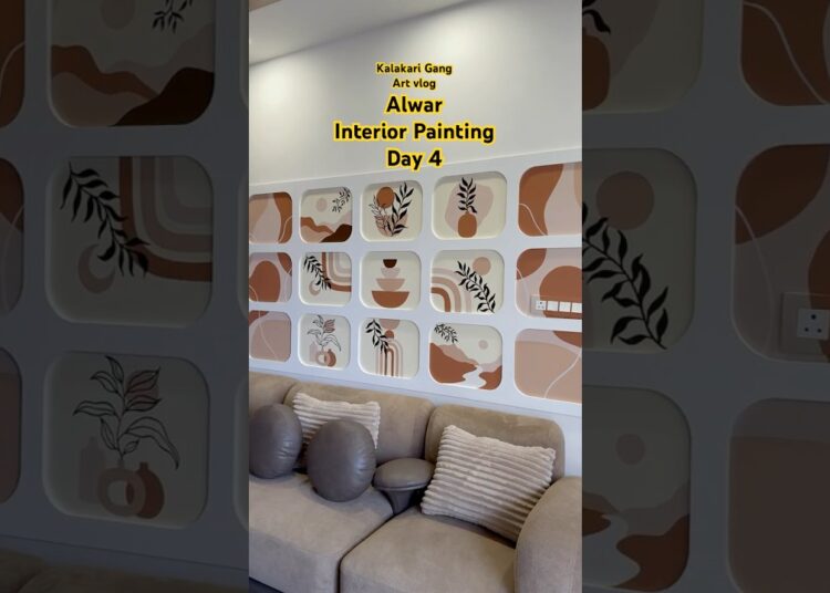 Day4 Interior Painting at Alwar #artvlog #dailyvlog #interiorpainting #bohoart #artwork #artist #art