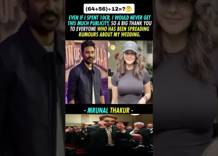 “Even If I Spent 10CR…” – Mrunal Reacts to Viral Marriage Gossip💪🙌#dhanush #mrunalthakur #rumors