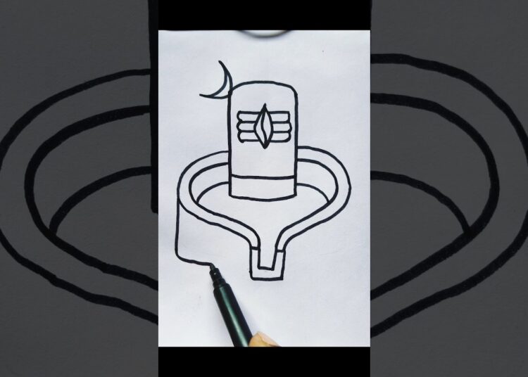 Mahadev 🙏 special and simple shivlinga drawing easy #art #viral #artist #sketch #painting #shorts
