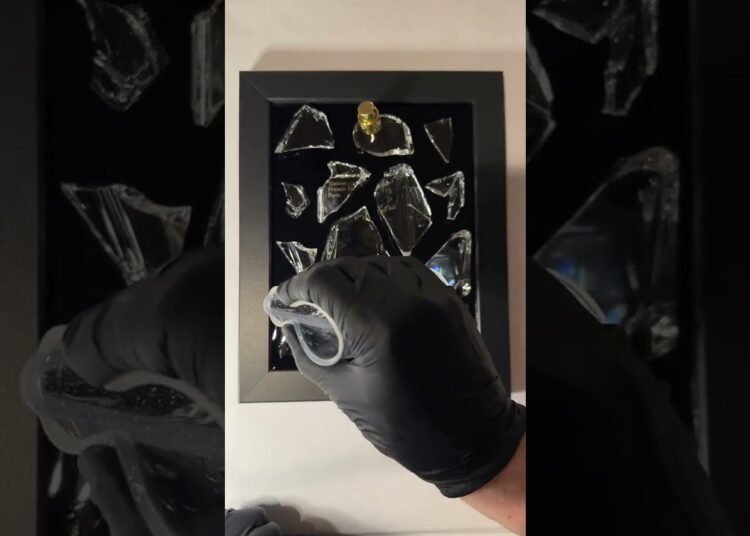MFK Grand Soir Broken Bottle Art #satisfying #perfume #cologne #art #artist #asmr #diy #fragrance