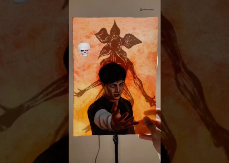 How to make 😳 Shadow Art Painting : Tutorial ✨ #shorts