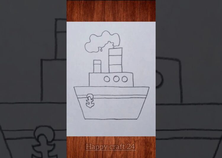 ship drawing 🚢#drawing #kidsdrawing #artandcraft #easydrawing #artwork #artist #drawing4kids #yt