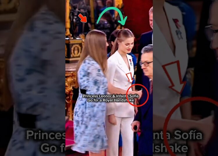 Princess Leonor & Infanta Sofía Go for a Royal Handshake