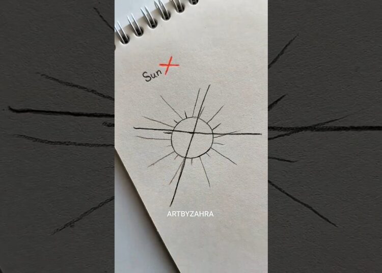 How to draw Sun ☀️#art #artbyzahra #drawing #howtodraw #tutorial #artist #sun