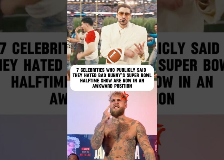Seven celebrities who have publicly expressed dislike for Bad Bunny.#celebrity #superbowl2026