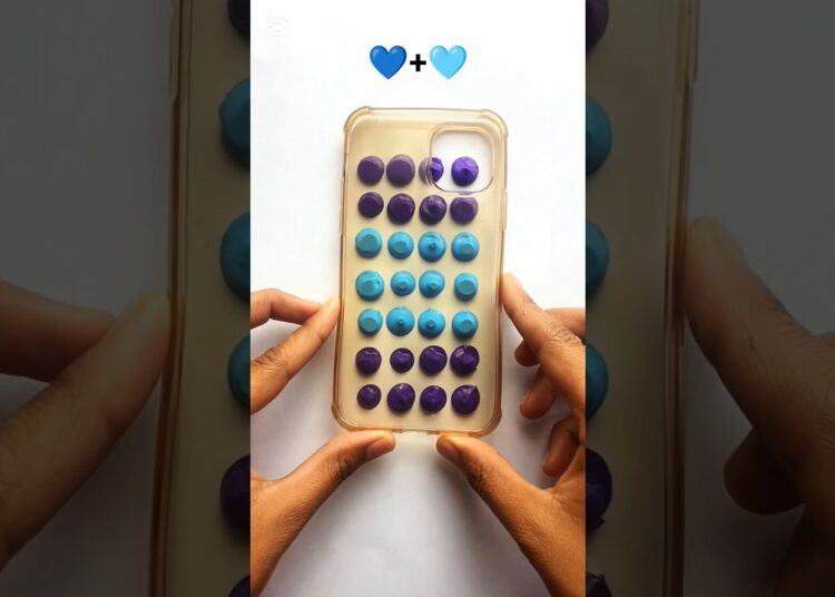 Satisfying iPhone Blue Cover Colours 🩵💙#satisfying #cover #artist