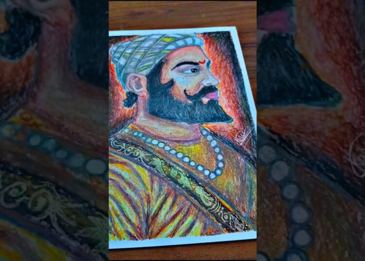 chatrapatishivaji maharaj drawing#shorts #art #painting #sketch #artist 👨‍🎨