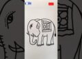 Draw A Cute Elephant ❤️❤️ #shorts #art #artist #tipsclub