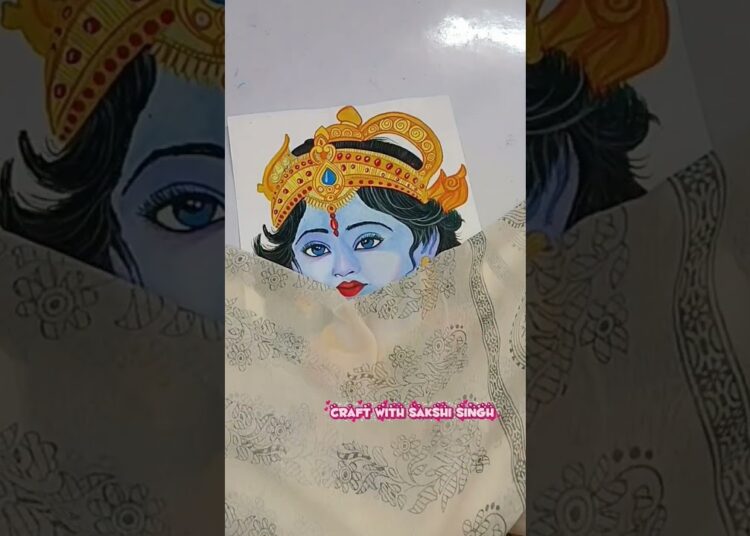 Krishna ji painting ❤️ #shortsvideo #shorts #art #artist #viral #trending #viralshorts #painting