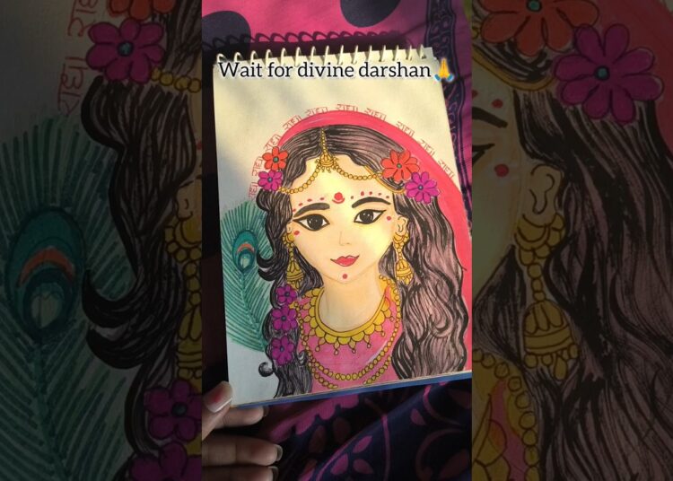 Radha rani 🙏#art #god #viralshort #drawing #artist #share #reels
