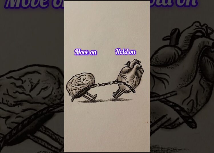 🧠 VS 🫀.. #art #penart #sad #artist #drawing #ytshorts #overthinking #trendingshorts #socialanxiety