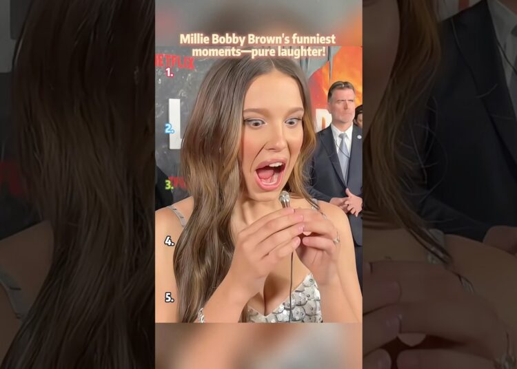 Millie Bobby Brown’s funniest moments—pure laughter! #milliebobbybrown #celebrity #funny
