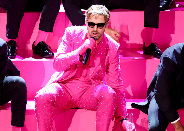 Ryan Gosling performs 'I'm Just Ken' at the 2024 Oscars.