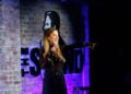 Greenberg on stage at The Stand comedy club in New York City.