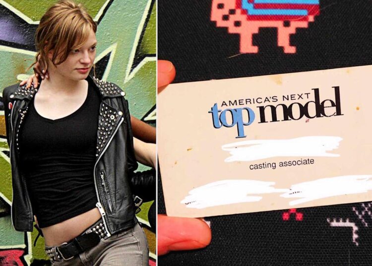Lauren Utter (left), ANTM business card Eric Liebowitz / THE CW / Courtesy Everett Collection; Lauren Utter, Instagram 
